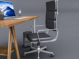 3d study desk 02 3D 모델