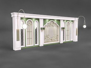 classical decorative wall 3D Model