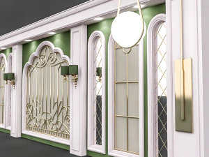 classical decorative wall 3D Model