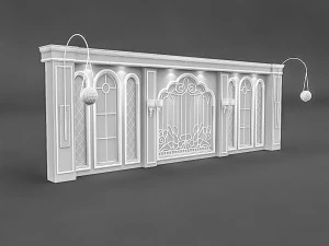 classical decorative wall 3D Model