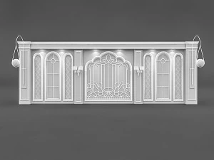 classical decorative wall 3D Model