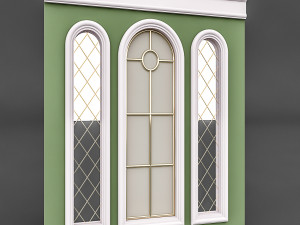 classical window and mirror 3D 모델
