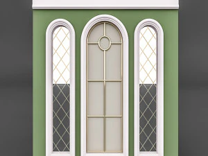 classical window and mirror 3D Model