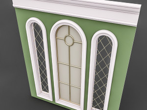 classical window and mirror 3D Model