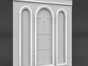 classical window and mirror 3D Model