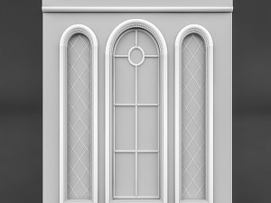 classical window and mirror 3D Model