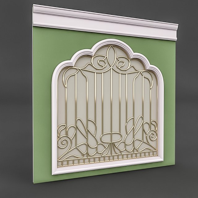 classical window and door Modello 3D .c4d .max .obj .3ds .fbx .stl .blend