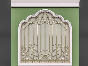 classical window and door Modello 3D