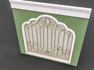 classical window and door Modello 3D