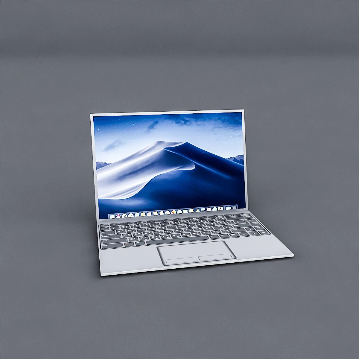 3d low poly laptop 3D Model .c4d .max .obj .3ds .fbx .stl .blend 