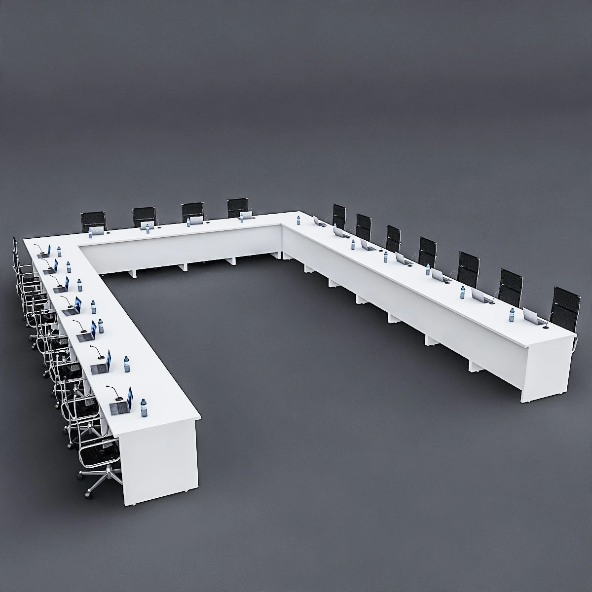 modular meeting table 3D Model .c4d .max .obj .3ds .fbx .stl .blend 