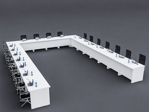 modular meeting table 3D Model
