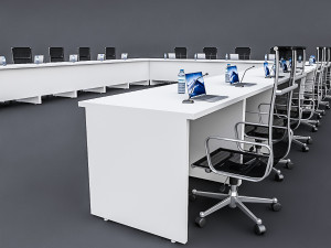 modular meeting table 3D 모델