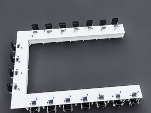 modular meeting table 3D 모델
