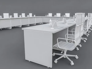 modular meeting table 3D Model