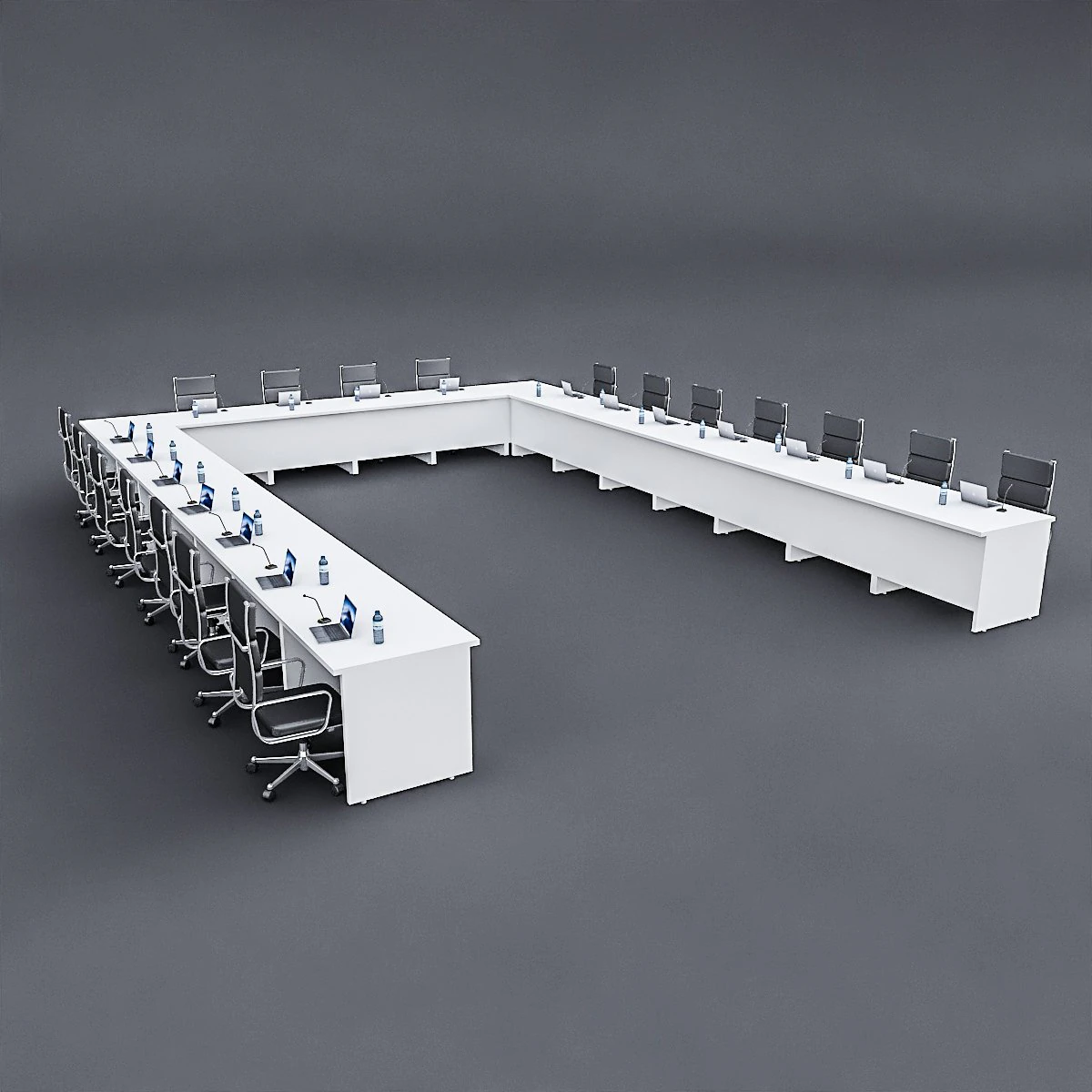 modular meeting table 02 3D Model .c4d .max .obj .3ds .fbx .stl .blend 