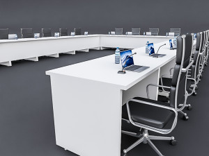 modular meeting table 02 3D Model