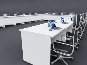 modular meeting table 02 3D Model