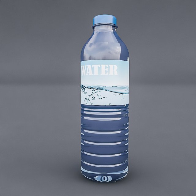 plastic water bottle 3D मॉडल .c4d .max .obj .3ds .fbx .stl .blend 