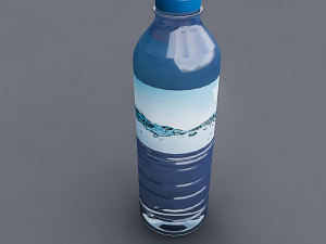 plastic water bottle 3D मॉडल