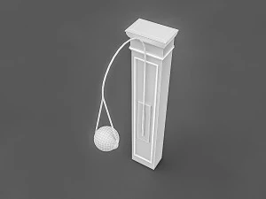 column and decorative lamp 3D Model