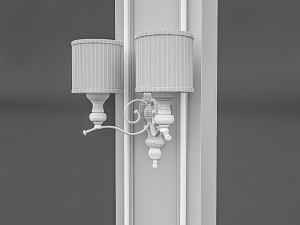 column and decorative lamp 02 3D Модель
