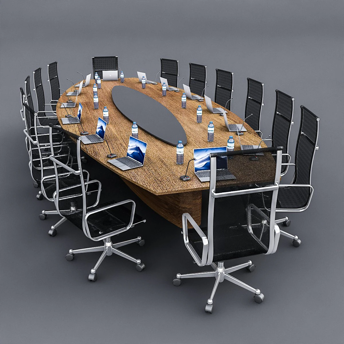 meeting table 01 3D Model .c4d .max .obj .3ds .fbx .stl .blend 