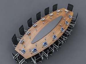 meeting table 01 Modello 3D