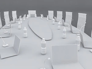 meeting table 01 3D Model