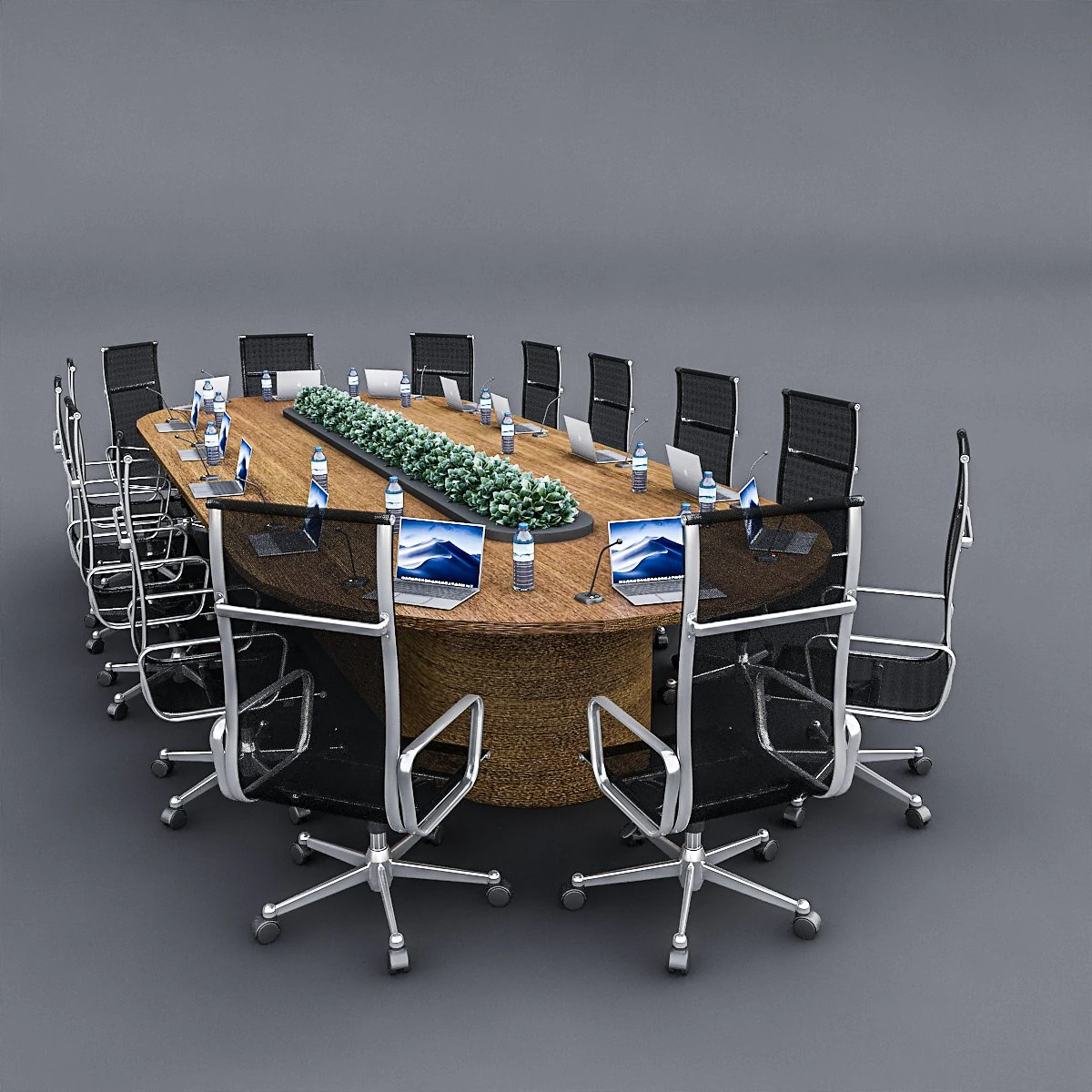 meeting table 02 3D Model .c4d .max .obj .3ds .fbx .stl .blend