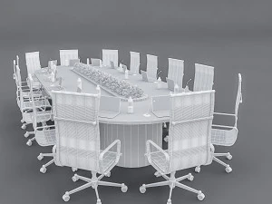 meeting table 02 3D Model