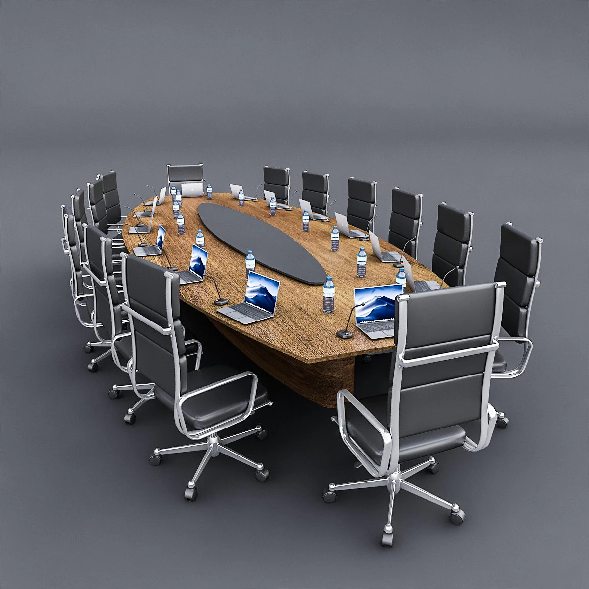 meeting table 01 3D Model .c4d .max .obj .3ds .fbx .stl .blend 