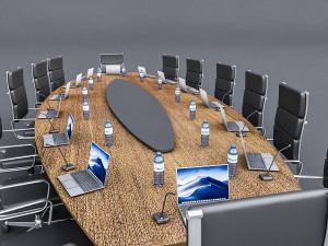 meeting table 01 3D Model