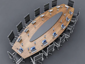meeting table 01 3D Model