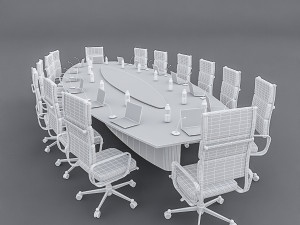 meeting table 01 3D Model