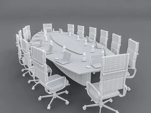 meeting table 01 3D Model