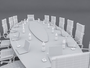 meeting table 01 3D Model