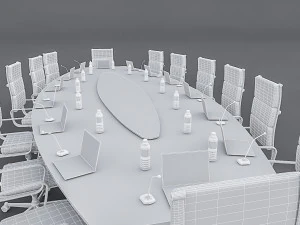 meeting table 01 3D Model