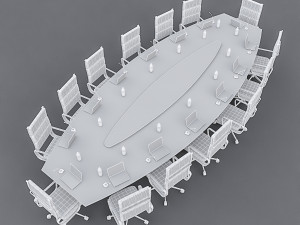 meeting table 01 3D Model