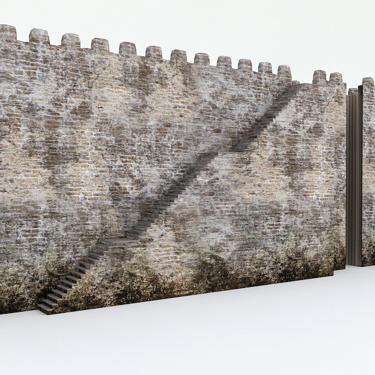 Modular Old Castle Wall 3d Model In Fantasy 3dexport
