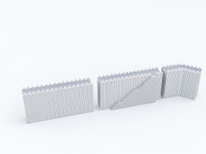 modular old castle wall Modèle 3D