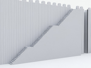 modular old castle wall Modèle 3D