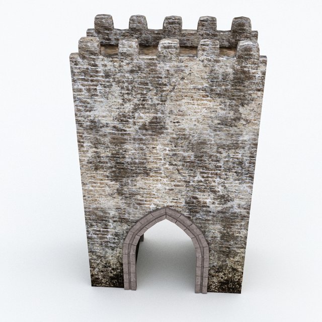 castle gate 3D Модель .c4d .max .obj .3ds .fbx .stl .blend 