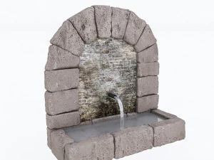 old stone fountain 3D Model