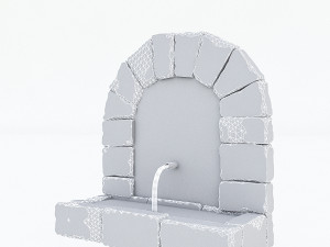 old stone fountain 3D 模型