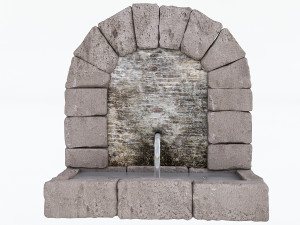 old stone fountain 3D 模型