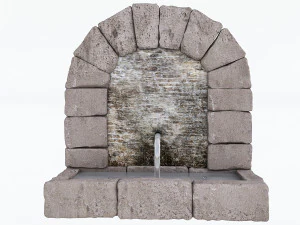 old stone fountain 3D Model