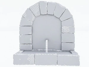 old stone fountain 3D Model