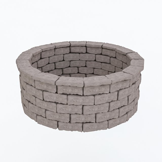 the old stone well 3D Model .c4d .max .obj .3ds .fbx .stl .blend 