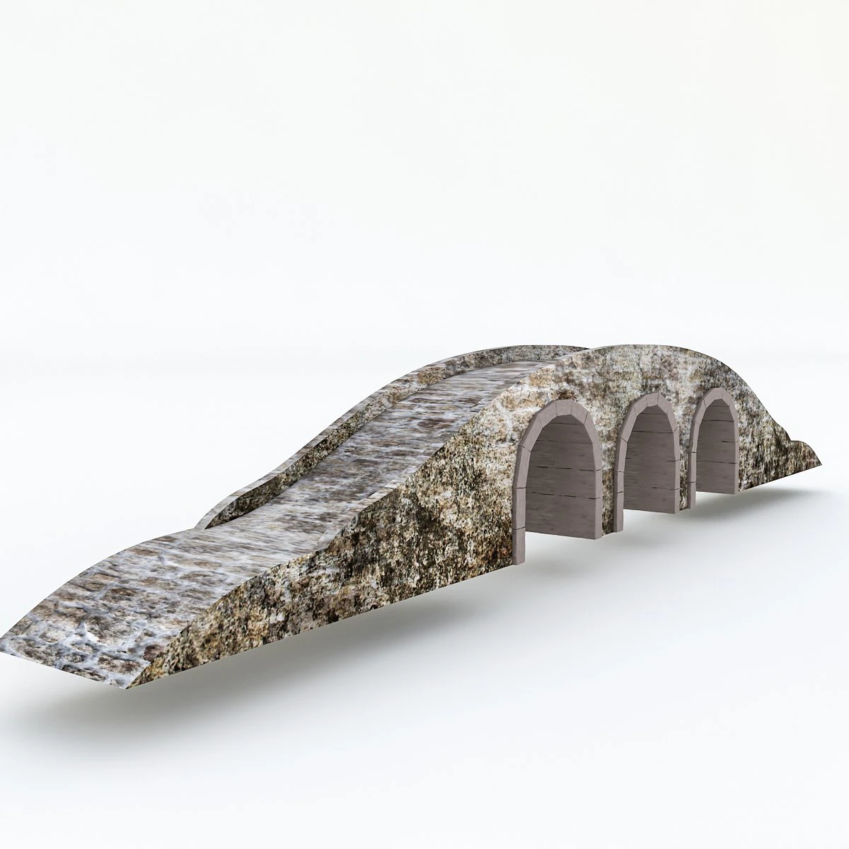 old stone bridge 02 3D Model .c4d .max .obj .3ds .fbx .stl .blend 